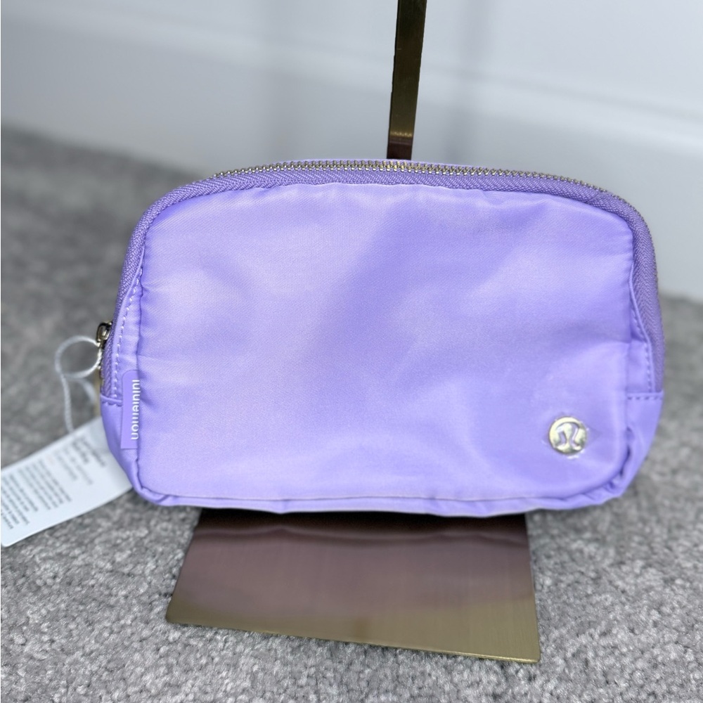 NWT Lululemon Purple/Gold Everywhere Wordmark Belt Bag